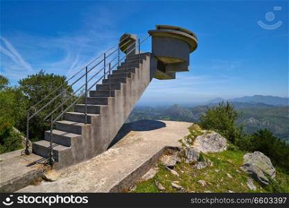 Mirador del Fitu viewpoint Fito in Asturias of Spain