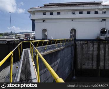 Miraflores Locks At Panama Canal, Panama