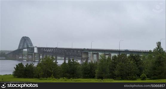 Miramichi Bridge crossing the Miramichi River, Newcastle, Miramichi, New Brunswick, Canada