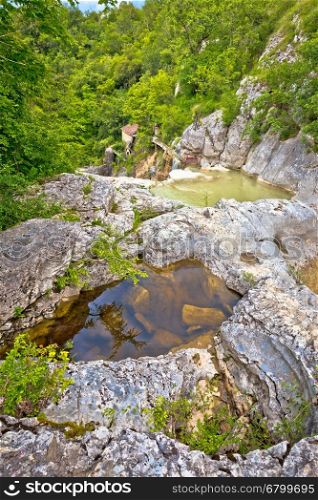 Mirna river canyon in village Kotle, Istria, Croatia