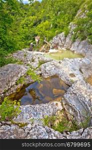 Mirna river canyon in village Kotle, Istria, Croatia