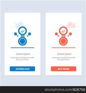 Mirror, Eight, Symbol Blue and Red Download and Buy Now web Widget Card Template