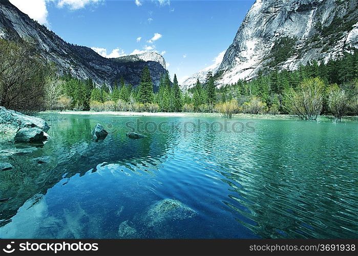 Mirror lake in Yosemite