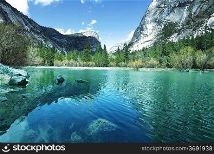 Mirror lake in Yosemite