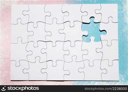 missing piece white puzzle dual colored surface