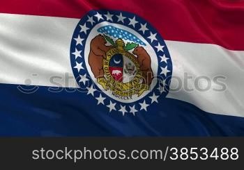 Missouri Bundesstaat Flagge Endlosschleife