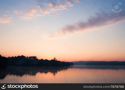 Misty morning at the lake