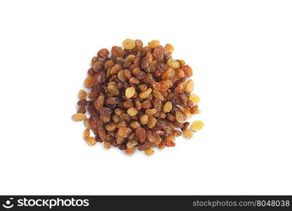 Mix color raisin isolated on white background cutout
