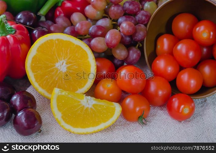 mix fruits and vegetable. mix fruits and vegetable for health
