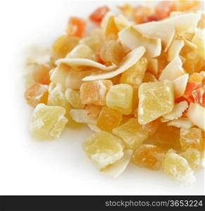 Mix Of Dried Tropical Fruits,Close Up