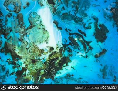 mixed blue green paint abstract backdrop