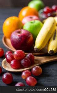 Mixed fresh fruits for healthy eating and dieting, nature food