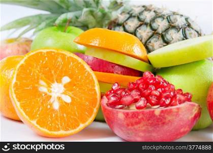 mixed fruits , fresh various tropical fruits