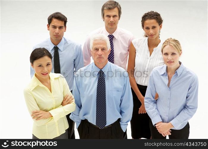 Mixed group business people