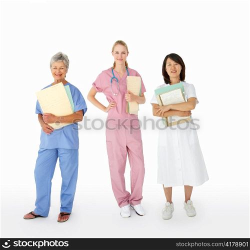 Mixed group of female medical professionals