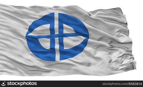 Miyoshi City Flag, Country Japan, Aichi Prefecture, Isolated On White Background. Miyoshi City Flag, Japan, Aichi Prefecture, Isolated On White Background