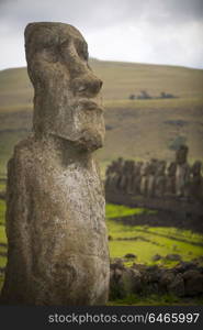 Moais at Ahu Tongariki (Easter island, Chile)