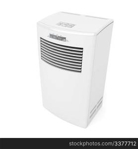 Mobile air conditioner on white background