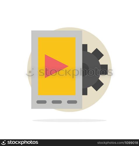 Mobile, Design, Setting Abstract Circle Background Flat color Icon