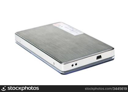 Mobile hard disk isolated on a white background