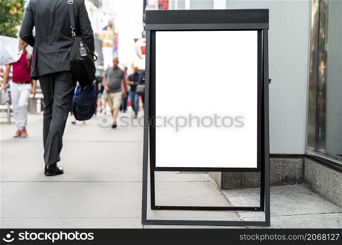 mobile mock up billboard sidewalk