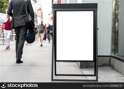 mobile mock up billboard sidewalk