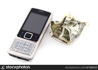 Mobile phone and cash