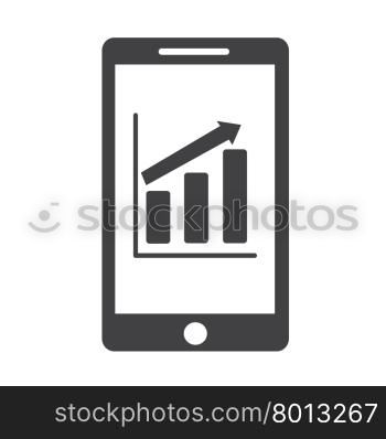 mobile phone chart infographics icon
