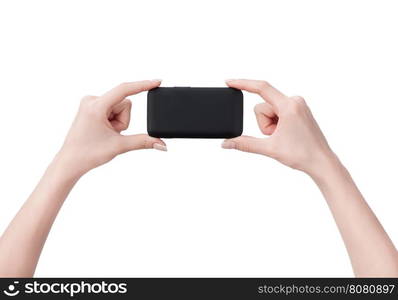 mobile phone in female hand