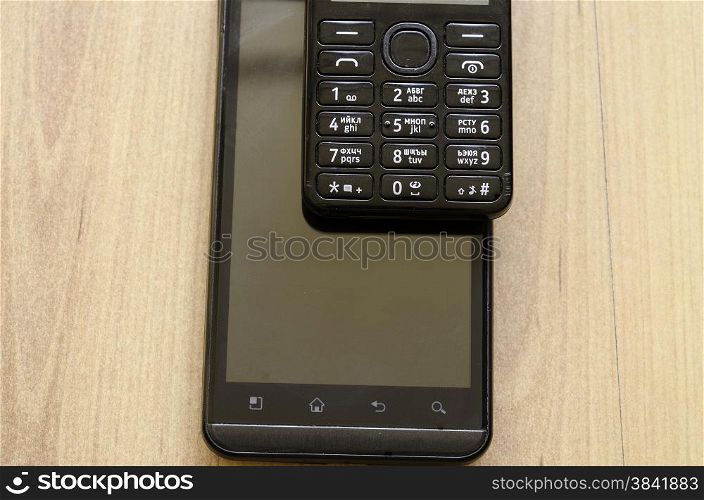 Mobile Telephones - smartphone and old mobile telephone