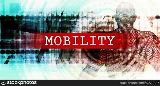 Mobility Sector with Industrial Tech Concept Art. Mobility Sector