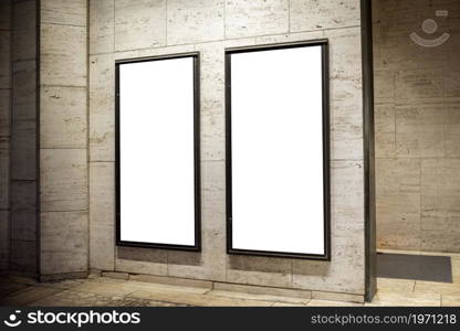 mock up billboards wall. High resolution photo. mock up billboards wall. High quality photo