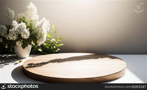 Mock up for space Empty dark wooden table in front of abstract blurred bokeh background for display selective focus.
