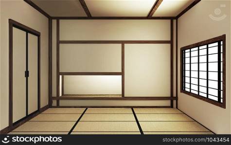 Mock up interior zen style. 3d rendering