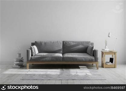 mock up poster frames in scandinavian hipster style modern grey tones interior background, blank frames in modern interior, 3d rendering