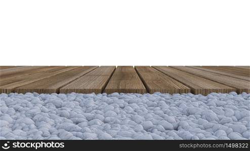 Mockup background for 3d rendering of wooden panel