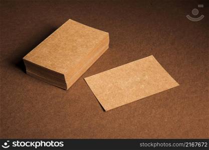mockup blank cardboard business cards