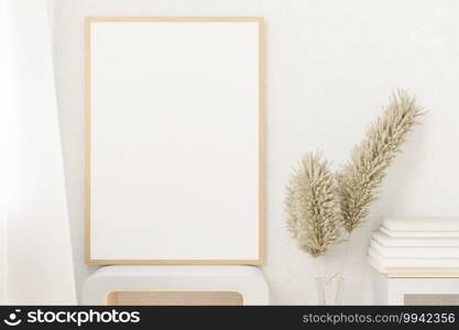 Mockup blank photo frame for your design. 3D rendered.