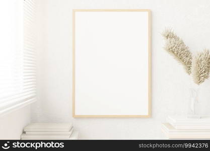 Mockup blank photo frame for your design. 3D rendered.