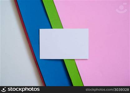 Mockup of business card white paper on background. Mockup of business card white paper on background.