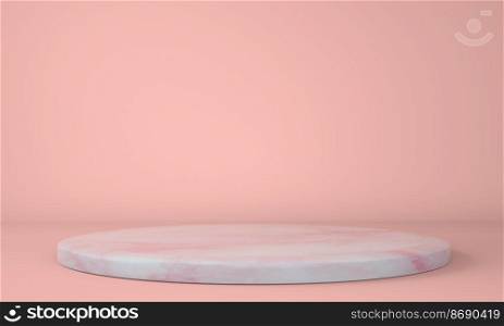 Mockup podium for branding. Light background and marble pedestal with geometric shapes. 3d rendering.. Mockup podium for branding. Light background and marble pedestal with geometric shapes. 3d.