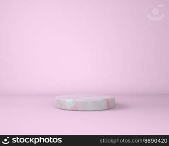 Mockup podium for branding. Light background and marble pedestal with geometric shapes. 3d rendering.. Mockup podium for branding. Light background and marble pedestal with geometric shapes. 3d.