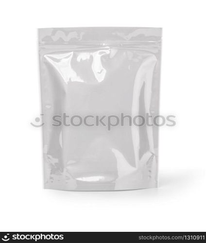 Mockup Stand Up Blank Bag For Coffee, Candy, Nuts, Spices, Self-Seal Zip Lock Foil Or Paper Food Pouch Snack Sachet Resealable PackagingWith clipping path