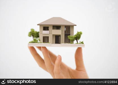 Model House with a Hand