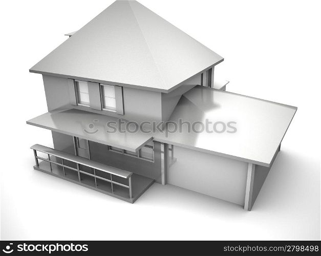 Model of house. 3d