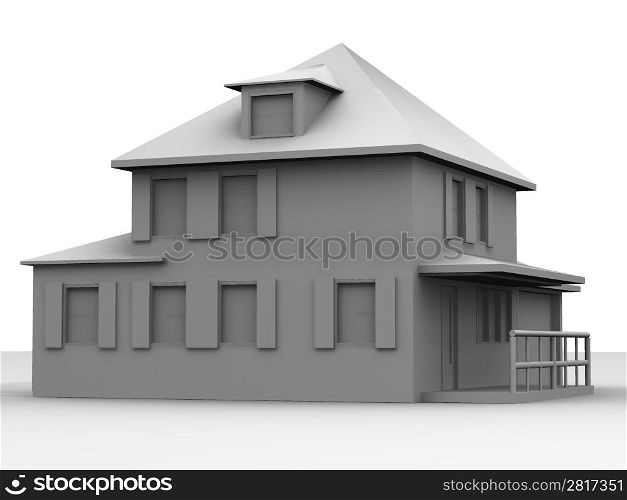 Model of house. 3d