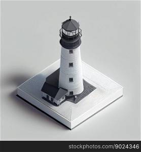 Model of lighthaus 3d, isometric ai generative icon. Model of lighthaus 3d, isometric