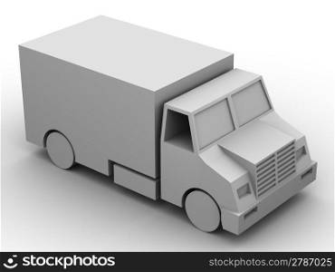 Model of trailer. 3d