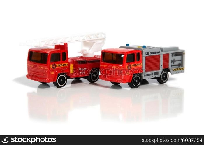 model vehicles of firefighters