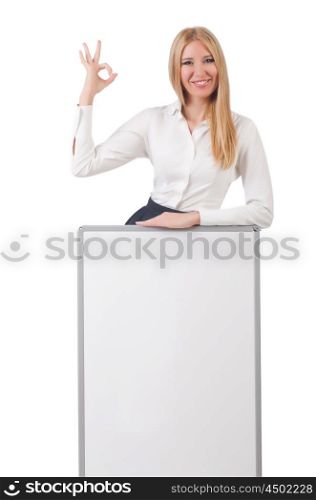 Model wearing fashionable clothing in ok isolated on white